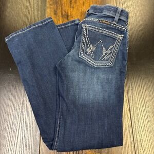 Wrangler‎ Shiloh Women's Dark Wash Bootcut Jeans Size 1X32 Western Embroidered